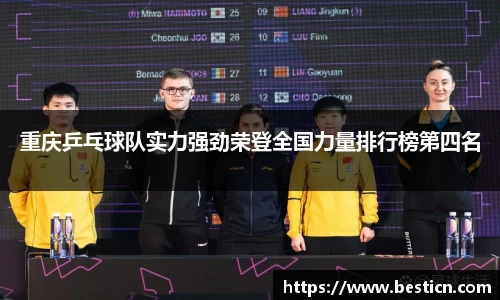 重庆乒乓球队实力强劲荣登全国力量排行榜第四名